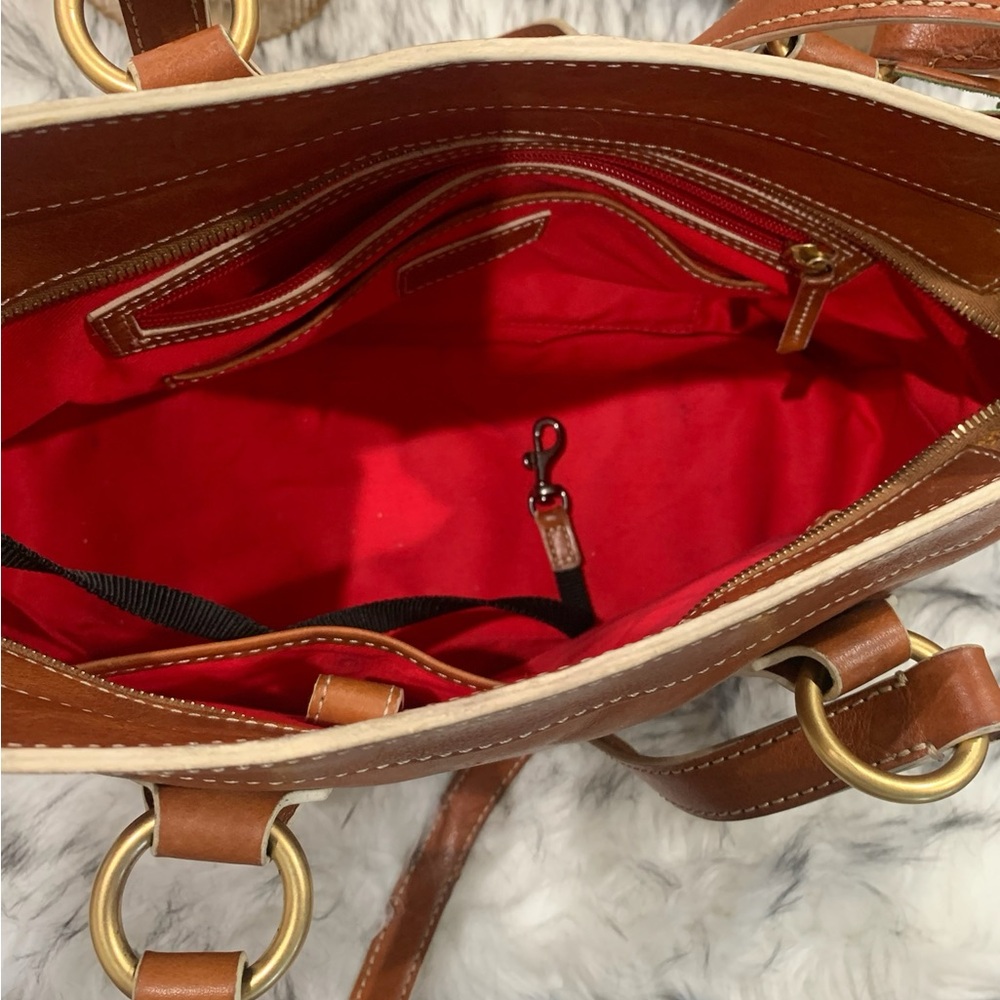 Dooney and Bourke Natural Florentine Leather Shopper Bag - Picture 3 of 8